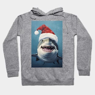 Shark Santa Claus Christmas Hoodie